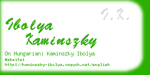 ibolya kaminszky business card